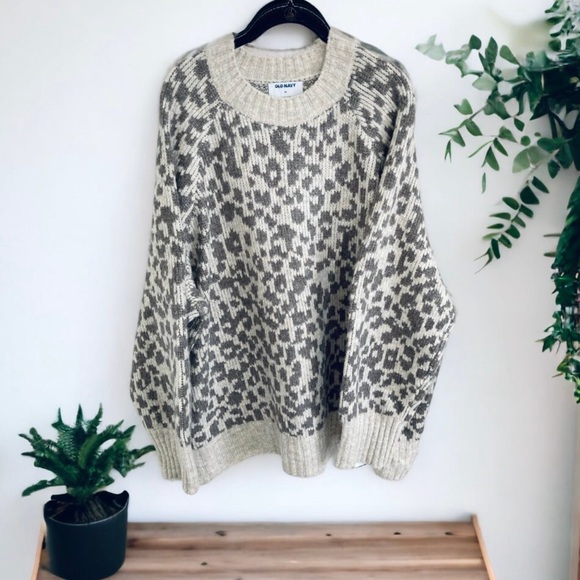 Old Navy animal print sweater plus size 3X NWOT - Picture 1 of 4